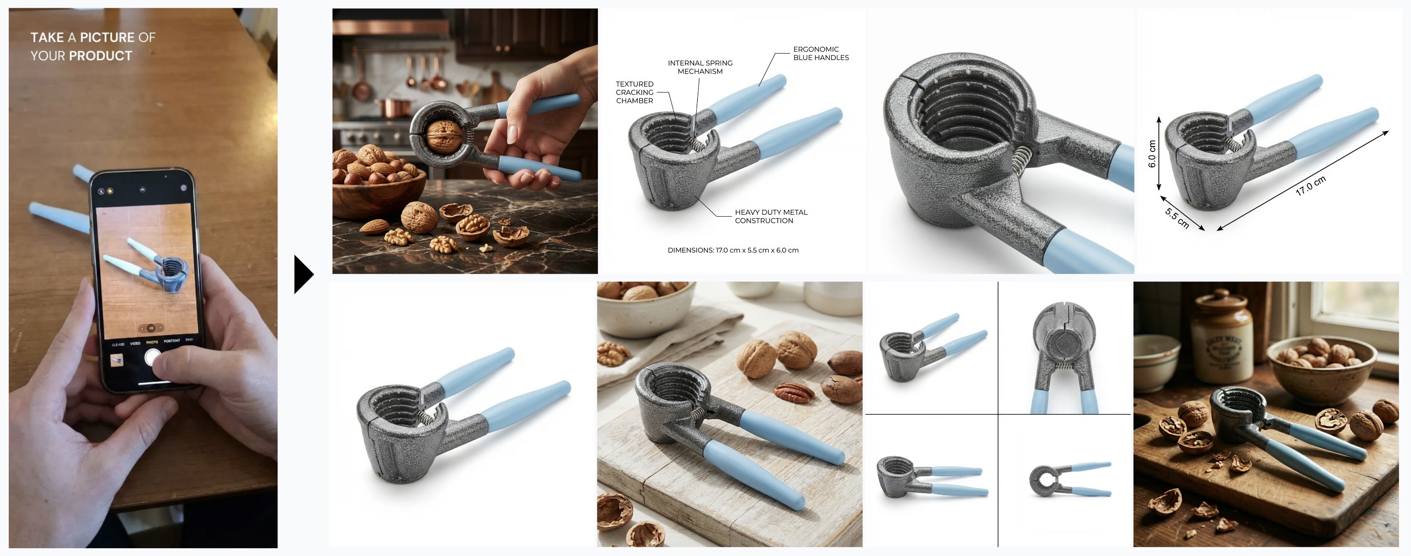 AI-generated tools product photos